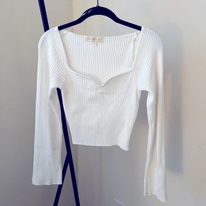 Madden girl white long sleeve top size M